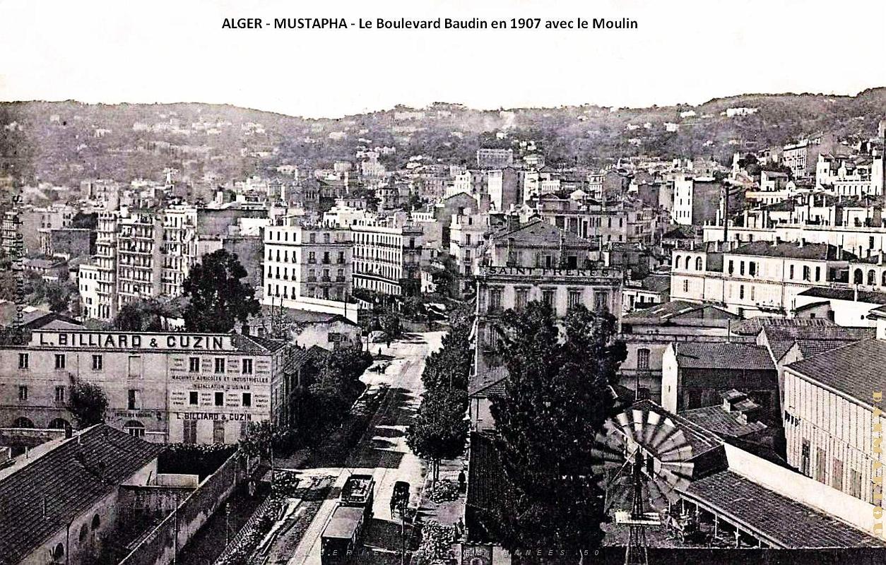 Alger-Mustapha - Boulevard Baudin - Moulin - 1907.jpg